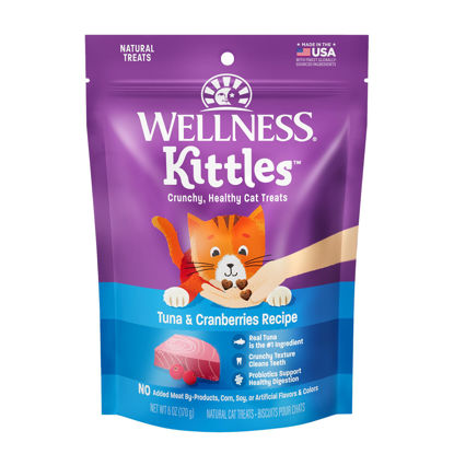 Picture of Wellness Kittles Natural Grain Free Cat Treats, Tuna & Cranberries, 6-Ounce Bag