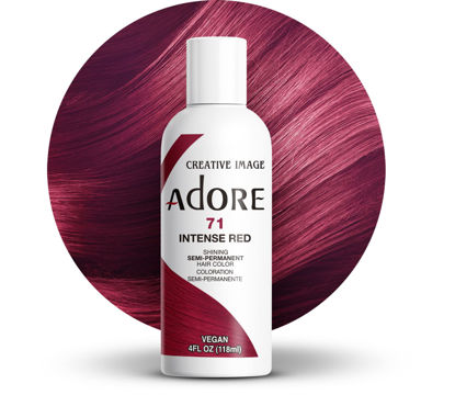 Picture of Adore Semi Permanent Hair Color - Vegan and Cruelty-Free Red Hair Dye - 4 Fl Oz - 071 Intense Red (Pack of 1)