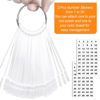 Picture of JASSINS 50 Pcs Nail Swatch Sticks with Ring and Numbered Tips - Clear Fan-shaped Display for Nail Art Polish Practice