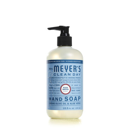 Picture of MRS. MEYER'S CLEAN DAY Hand Soap, Made with Essential Oils, Biodegradable Formula, Rain Water, 12.5 fl. oz