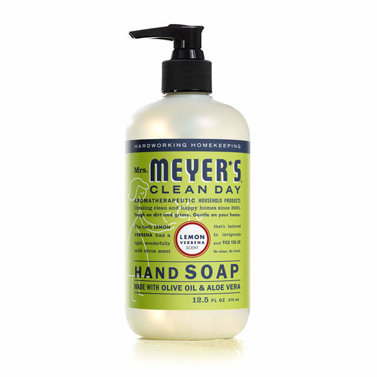 Picture of MRS. MEYER'S CLEAN DAY Hand Soap, Made with Essential Oils, Biodegradable Formula, Lemon Verbena, 12.5 fl. oz