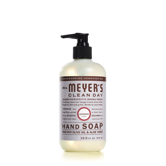 Picture of MRS. MEYER'S CLEAN DAY Hand Soap, Made with Essential Oils, Biodegradable Formula, Lavender, 12.5 fl. Oz