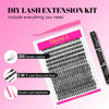 Picture of TDANCE DIY Lash Extension Kit 280 PCS Cluster Lashes Kit with D Curl,9-16mm Mix Lash Clusters, Lash Bond and Seal, Lash Applicator for DIY Eyelash Extension Kit at Home(40D-0.07D-9-16MIX Kit)