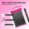 Picture of TDANCE DIY Lash Extension Kit 280 PCS Cluster Lshes Kit with D Curl,9-16mm Mix Lash Clusters, Lash Bond and Seal, Lash Applicator for DIY Eyelash Extension Kit at Home(50D-0.07D-9-16MIX Kit)