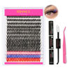 Picture of TDANCE DIY Lash Extension Kit 280 PCS Cluster Lashes Kit with 40D Colored Lash Clusters, Lash Bond and Seal, Lash Applicator for DIY Eyelash Extension Kit at Home(Kit-40D-Colored)