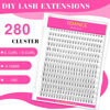 Picture of TDANCE Cluster Lashes C Curl DIY Eyelash Extension 9-16mm Mix Volume Lash Clusters Soft Reusable Lashes Comfortable Natural Lashes Individual Lashes Easy to Use at Home (10D-280PCS,C,9-16mm)