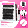 Picture of TDANCE Thick DIY Lash Extension Kit Cluster Lashes Kit with Mega Volume Lash Clusters, Lash Applicator, Lash Bond and Seal for DIY Eyelash Extension Kit at Home(Kit-Thick-60D,10-20mm)