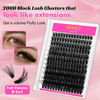 Picture of Thick Eyelash Extension Kit 10-20mm Lash Clusters 200D Individual Eyelashes With Bond,Seal, Applicator,DIY Extensions for Beginners(Thick-200D KIT,10-20mm)