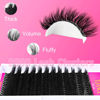 Picture of Thick Eyelash Extension Kit 10-20mm Lash Clusters 200D Individual Eyelashes With Bond,Seal, Applicator,DIY Extensions for Beginners(Thick-200D KIT,10-20mm)