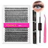 Picture of TDANCE 30D+40D Lash Clusters Kit Lash Bond and Seal Waterproof DIY Lash Clusters Kit Lash Tweezers Eyelash DIY Lashes Kit at Home (30D/40D-0.07D-10-16Mix)