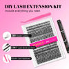 Picture of TDANCE 30D+40D Lash Clusters Kit Lash Bond and Seal Waterproof DIY Lash Clusters Kit Lash Tweezers Eyelash DIY Lashes Kit at Home (30D/40D-0.07D-10-16Mix)