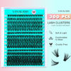 Picture of VAVALASH Lash Clusters Extensions Kit 300Pcs 3 Styles 30D 40D 50D-0.07-8-16MM Cluster Lashes Wispy DIY Individual Lashes, Lash Bond and Seal, Lash Tweezer for DIY at Home (30D+40D+50D-Kit)