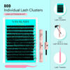 Picture of VAVALASH Lash Clusters Kit 80D 10-20mm Cluster Lashes Wispy Volume Individual Lashes, Lash Bond and Seal Glue, Lash Tweezer for DIY Lash Extension at Home (80D-10-20MIX-KIT)