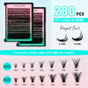 Picture of VAVALASH Individual Cluster Lashes 40D+50D-0.07-D-10-16MIX DIY Eyelash Extension 280 Lash Clusters Faux Mink Slik Individual Lashes Easy Full Lash Extensions DIY at Home (40D+50D-0.07-D-10-16mm Mix)