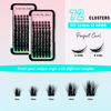 Picture of VAVALASH Lash Clusters 72 PCS DIY Eyelash Cluster Extension Light and Soft 72 Clusters Lashes Extensions Easy Full Mega Volume Lashes C/D Curl Cluster Eyelashes (V41, D Curl-8-16mm Mix)