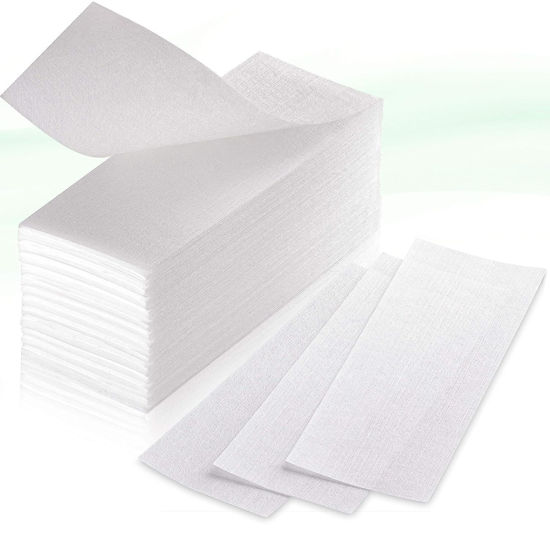 Picture of 150 Wax Strips - Non Woven Fleece Stripes For Warm Wax And Sugar Paste - Skin-friendly And Tear-resistant Hair Removal For Any Type Of Depilation On The Leg, Chest, Back, Intimate Area And Face