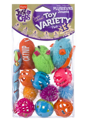 Picture of HARTZ Just For Cats Toy Variety Pack - 13 Piece, All Breed Sizes