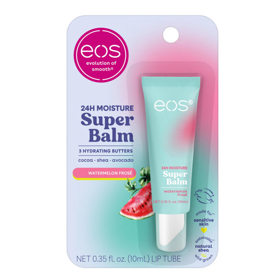 Picture of eos 24H Moisture Super Balm- Watermelon Frosé, Lip Mask, Day or Night Lip Treatment, Made for Sensitive Skin, 0.35 fl oz