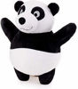 Picture of Chiwava Small Stuffed Squeaky Plush Dog Toy Panda with Detachable Clothes Soft Animal Puppy Toy Interactive Play