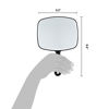 Picture of ForPro Professional Collection Premium Hand Mirror with Handle, 6.3" W x 9.6" L, Multi-Purpose Handheld Mirror with Distortion-Free Reflection, Black