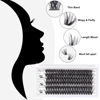 Picture of Lashes Cluster 120pcs Individual Lashes Clusters Eyelash Extensions 60D False Eyelashes DIY Wispy Fluffy Lash Extensions Reusable False Eyelashes Natural Look Mix 10-16mm C D Curl-(60D-0.07D)