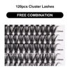 Picture of Lashes Cluster 120pcs Individual Lashes Clusters Eyelash Extensions 40D False Eyelashes DIY Wispy Fluffy Lash Extensions Reusable False Eyelashes Natural Look Mix 10-16mm C D Curl-(40D-10-16mm)