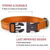 Picture of Reflective Dog Collar with Buckle Adjustable Safety Nylon Collars for Small Medium Large Dogs, Orange XS