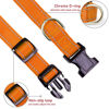 Picture of Reflective Dog Collar with Buckle Adjustable Safety Nylon Collars for Small Medium Large Dogs, Orange XS