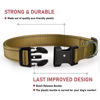 Picture of Reflective Dog Collar with Buckle Adjustable Safety Nylon Collars for Small Medium Large Dogs, Brown S