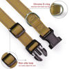 Picture of Reflective Dog Collar with Buckle Adjustable Safety Nylon Collars for Small Medium Large Dogs, Brown XS