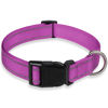 Picture of Reflective Dog Collar with Buckle Adjustable Safety Nylon Collars for Small Medium Large Dogs, Purple XXS