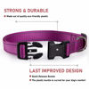 Picture of Reflective Dog Collar with Buckle Adjustable Safety Nylon Collars for Small Medium Large Dogs, Purple XXS