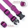 Picture of Reflective Dog Collar with Buckle Adjustable Safety Nylon Collars for Small Medium Large Dogs, Purple XXS