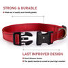 Picture of Reflective Dog Collar with Buckle Adjustable Safety Nylon Collars for Small Medium Large Dogs, Red S