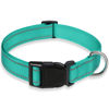 Picture of Reflective Dog Collar with Buckle Adjustable Safety Nylon Collars for Small Medium Large Dogs, Teal XXS