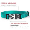 Picture of Reflective Dog Collar with Buckle Adjustable Safety Nylon Collars for Small Medium Large Dogs, Teal XXS