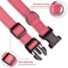 Picture of Reflective Dog Collar with Buckle Adjustable Safety Nylon Collars for Small Medium Large Dogs, Light Pink XXS