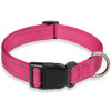 Picture of Reflective Dog Collar with Buckle Adjustable Safety Nylon Collars for Small Medium Large Dogs, Pink M