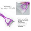 Picture of Eyelash Separator Eyelash Comb Lash Separator Tool MSQ Mascara Brush Eyelash Brush Separator Mascara Comb Arc Designed Mascara Applicator With Cover Purple (1PCS)