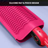 Picture of ZAXOP Resistant Silicone Mat Pouch for Flat Iron, Curling Iron,Hot Hair Tools (Hotpink)