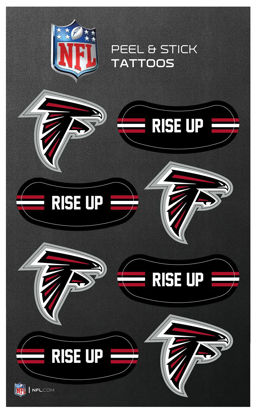 Picture of Rico Industries NFL Football Atlanta Falcons Peel & Stick Temporary Tattoos - Eye Black - Game Day Approved!