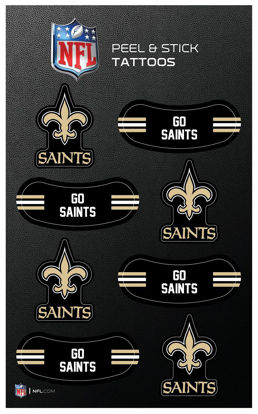 Picture of Rico Industries NFL New Orleans Saints Peel and Stick Tattoos Small