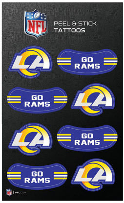 Picture of Rico Industries NFL Los Angeles Rams Peel and Stick Tattoos Small