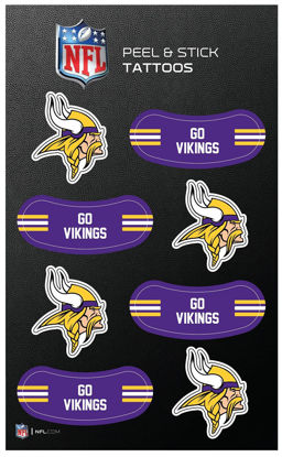 Picture of Rico Industries NFL Minnesota Vikings Peel and Stick Tattoos Small