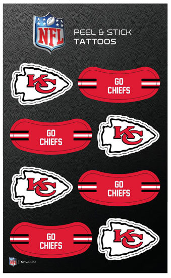 Picture of Rico Industries NFL Kansas City Chiefs Peel and Stick Tattoos Small