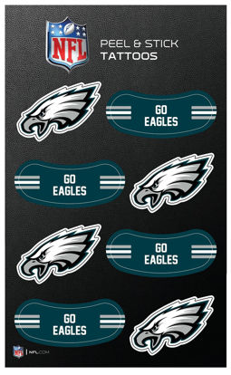 Picture of Rico Industries NFL Philadelphia Eagles Peel and Stick Tattoos Small