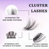 Picture of Lash Clusters 72 Pcs Individual Lashes DIY Lash Extensions 10-16mm Length Reusable Soft Natural False Eyelashes Thin Band Eyelash Extensions for Makeup at Home