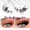 Picture of False Lashes Fluffy Fox Eye Mink Lashes Natural DD Curl zanlufly Thick False Eyelashes Soft Handmade Lashes that Look Like Extensions Pack