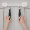 Picture of 4our Kiddies Child Safety Cabinet Locks for Babies (2 Pack) Child Proof Latches for Cabinets and Drawers Doors, Baby Proofing Cabinet Strap Locks for Cupboards, Fridge, Toilet and Closet