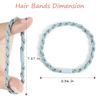 Picture of 20 PCS Hair Ties and Bands, 4 Styles Cute Blue Boho Hair Accessories for Thick or Thin Hair - No Damage Elastic Bracelets with Beads for Girls and Women